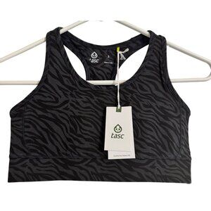 Tasc Allways Sports Bra Size Small Black Ripple $40 NWT Activewear